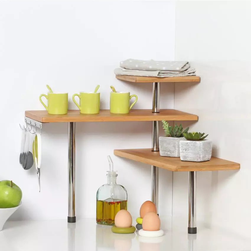 Etagère d'angle (H39 cm) Vahina Naturelle
