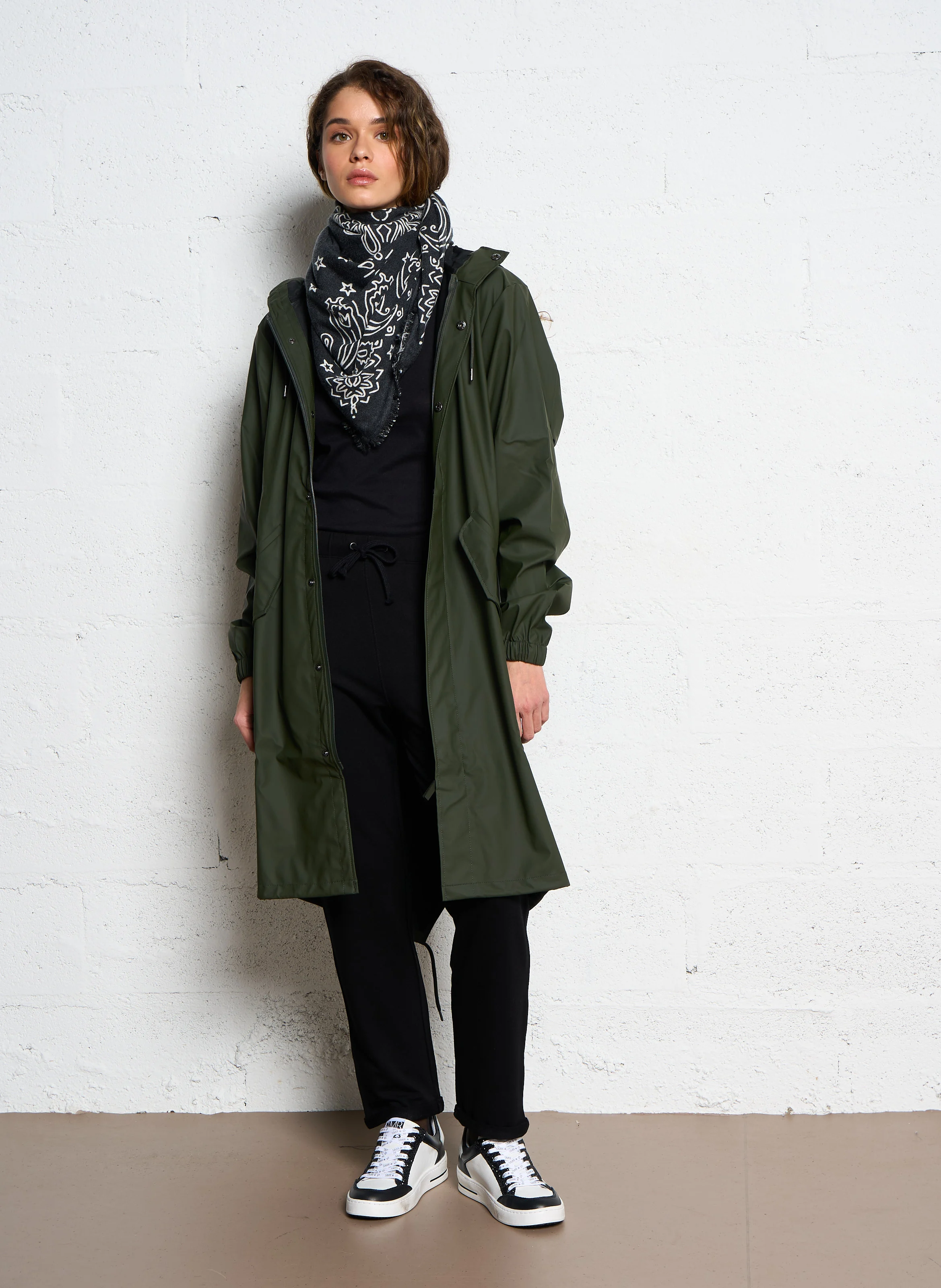 Parka imperméable à capuche | Vert
