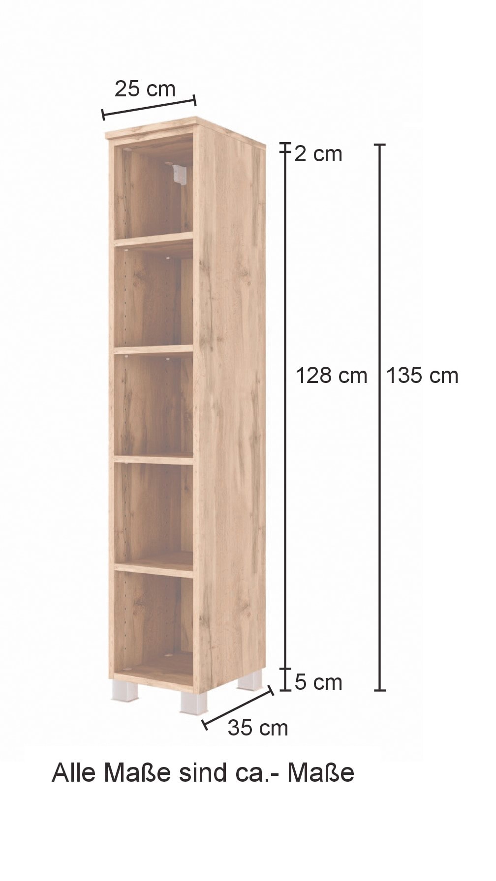 Bad-Midiregal LIMBURG braun 130cm