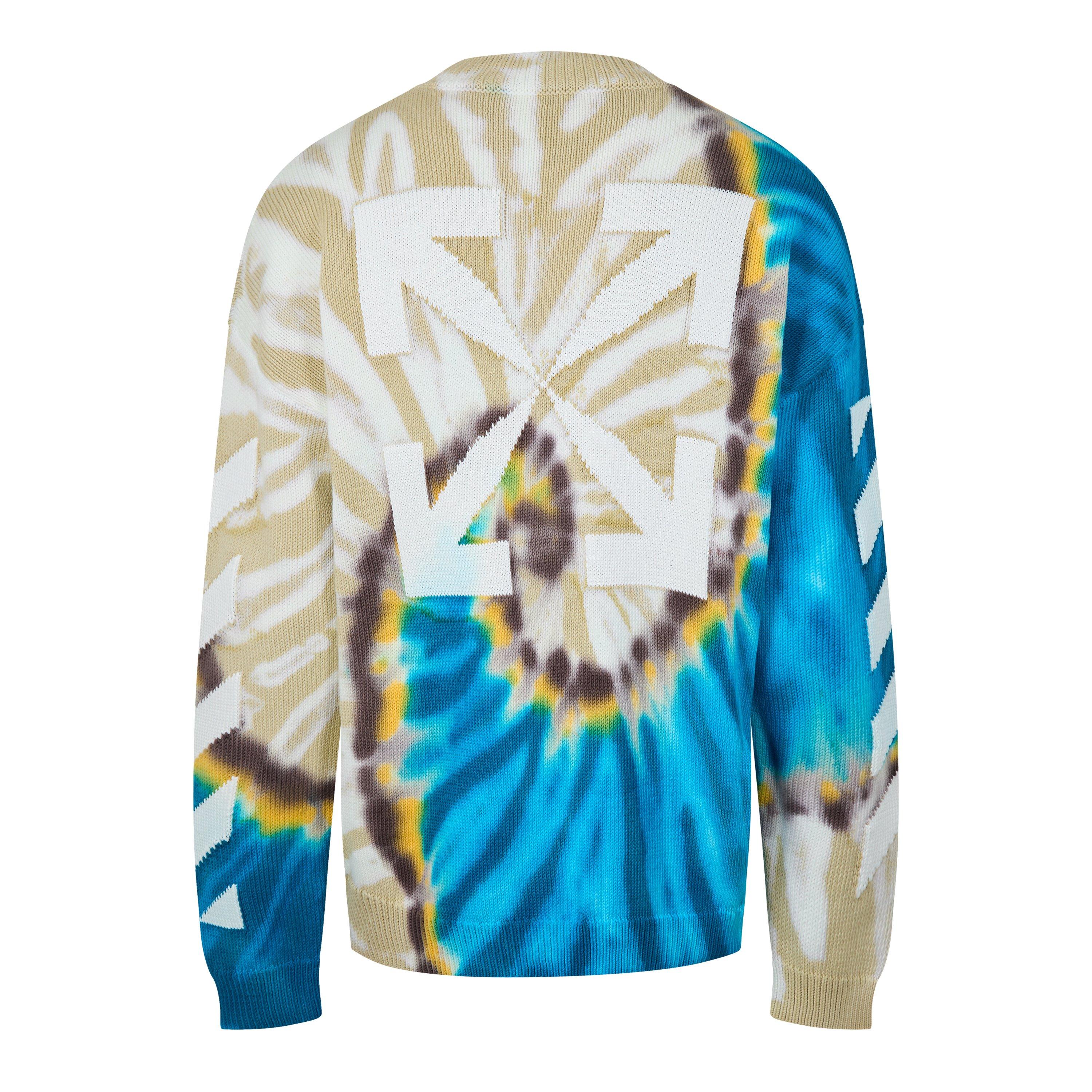 Off White Diag Tie Dye Sweater