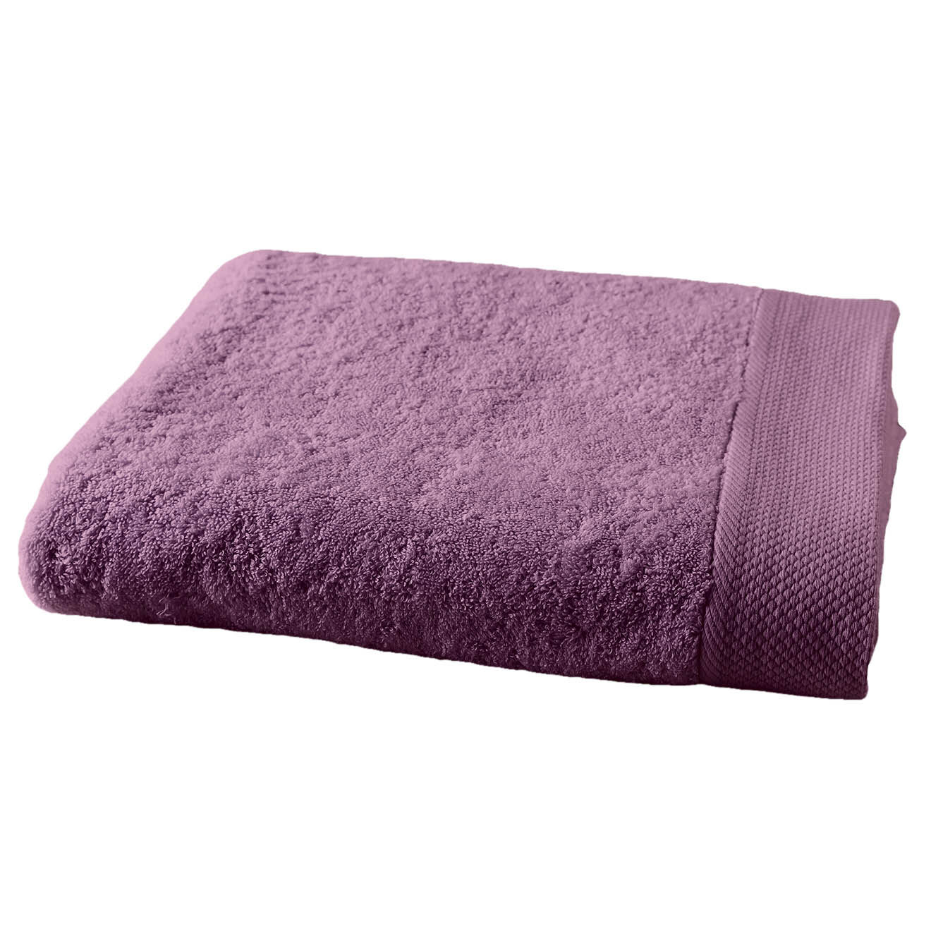 Soft by Perle de Coton Drap de bain prune - 100x150 cm