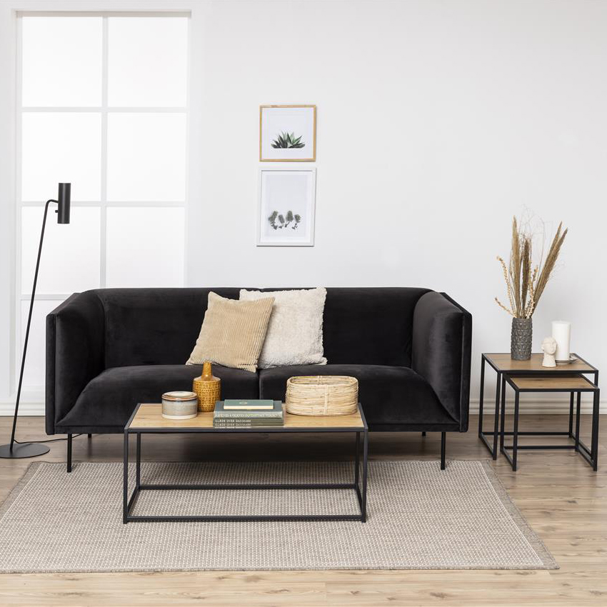 Bijzettafel Top Zwart (set van 2)