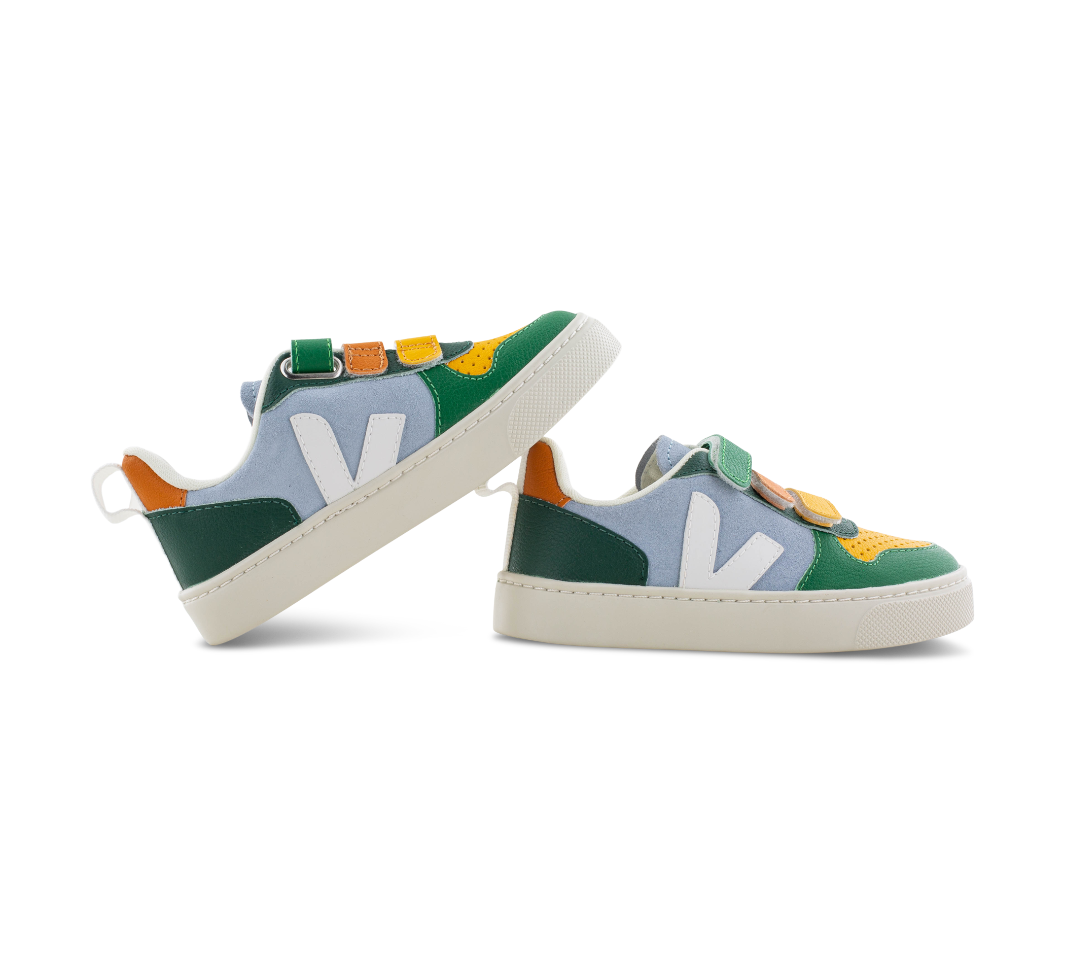 Veja Small V-10 - Klettschuhe grünmulticolor