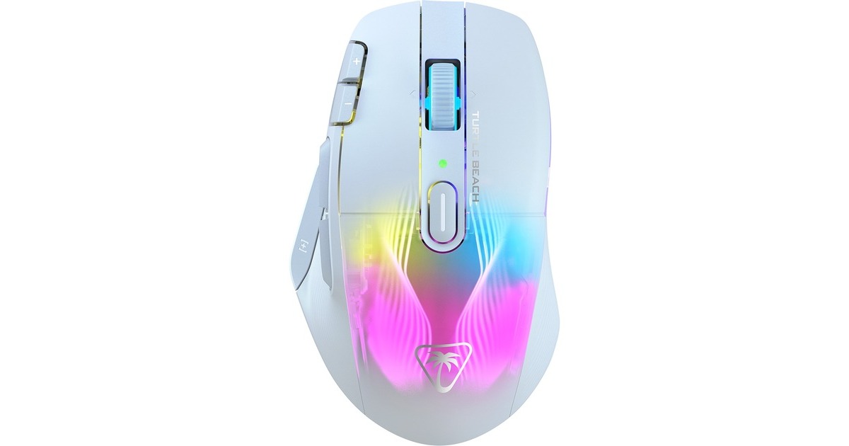 Turtle BeachKone XP Air gaming muis  (Wit, USB-C / 2,4GHz / Bluetooth, 50 - 19.000 Dpi, RGB)
