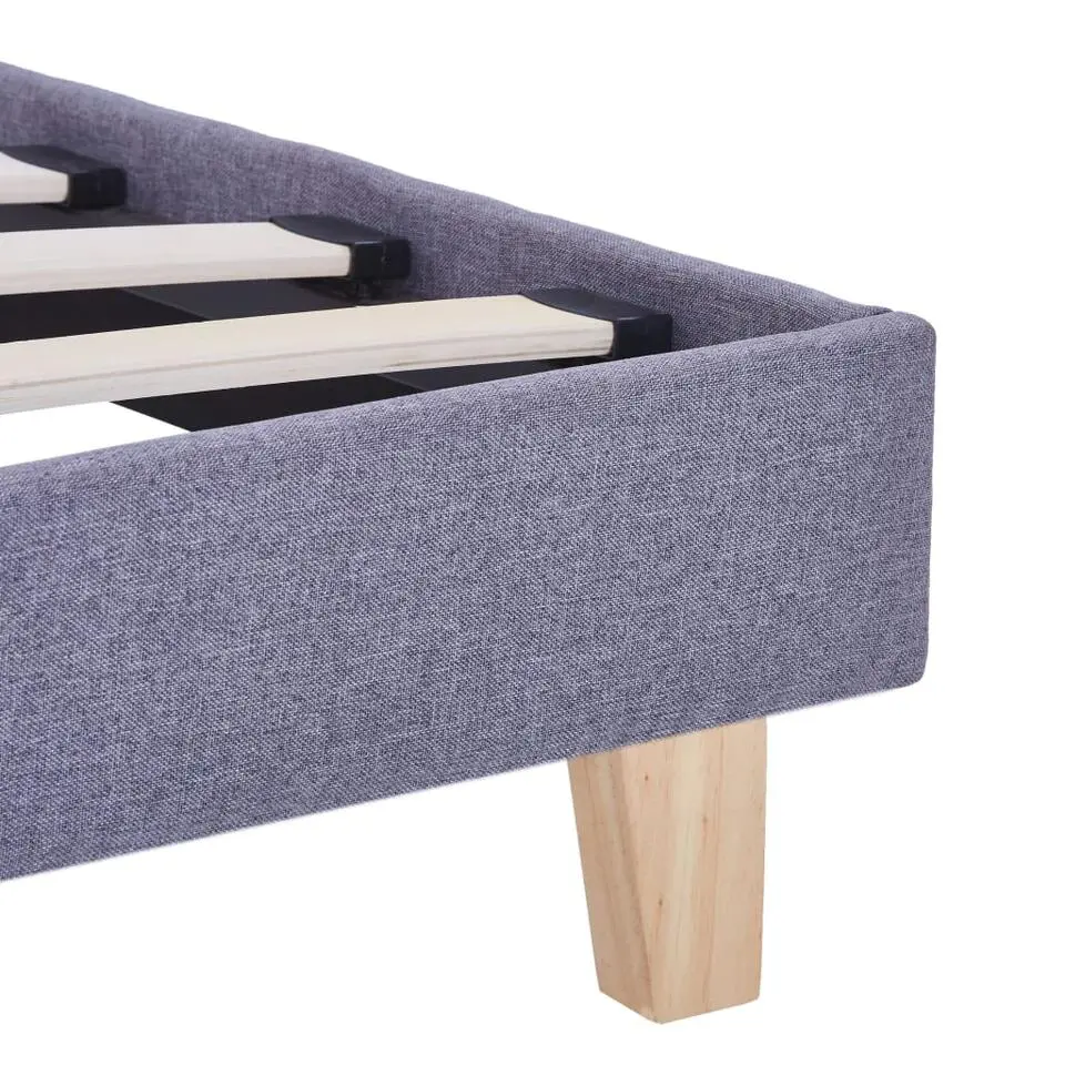vidaXL - Tweepersoonbed - Lichtgrijs - Stof - 160x200 cm