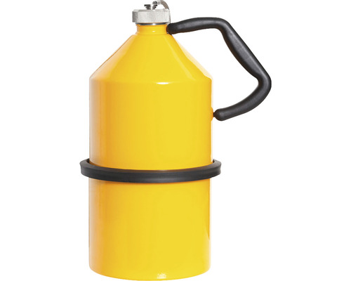 Falcon veiligheidskan met schroefdop, 5 l, staal, geel gelakt
