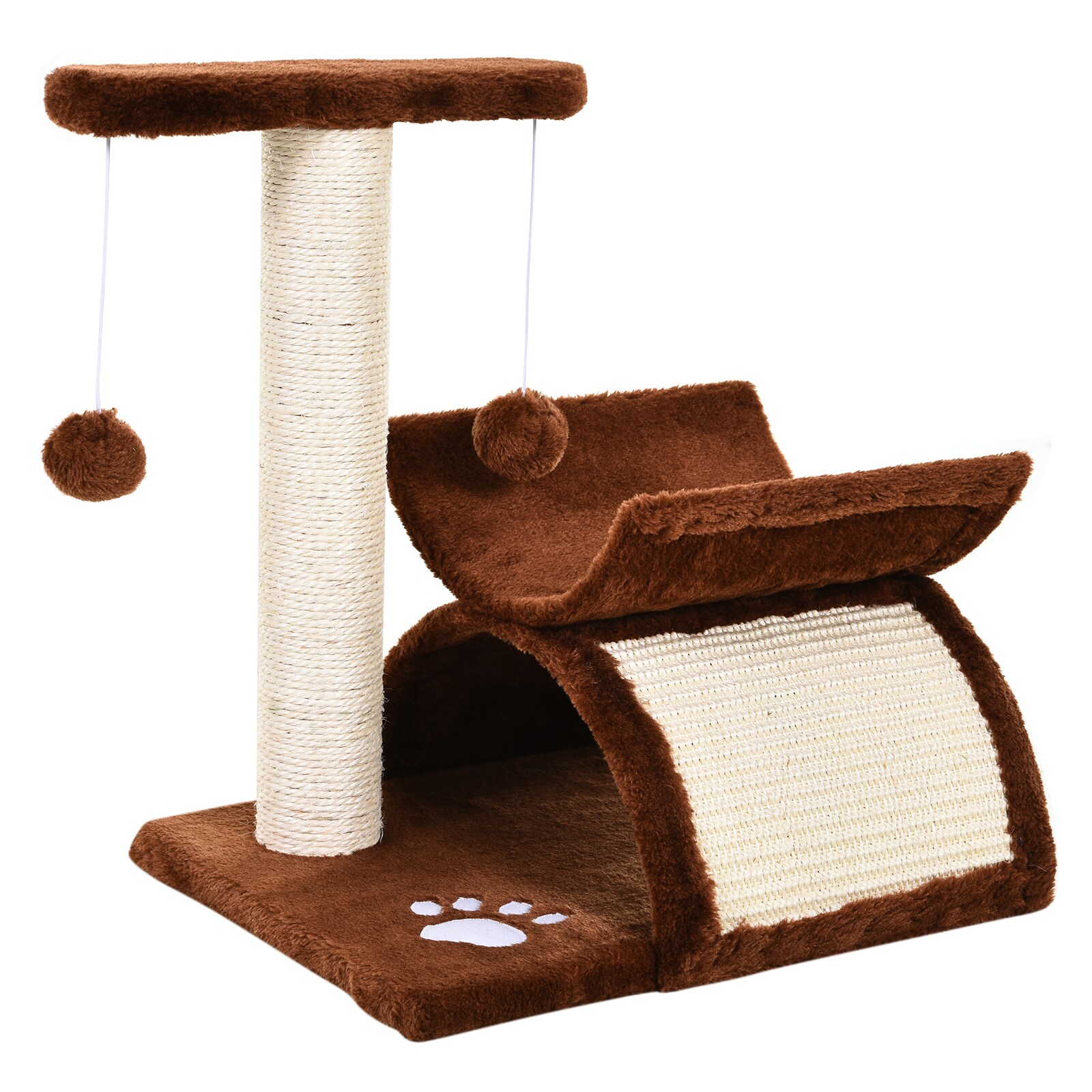 PawHut Katzenkratzbaum mit Ball 40 x 30 x 43 cm (LxBxH)
