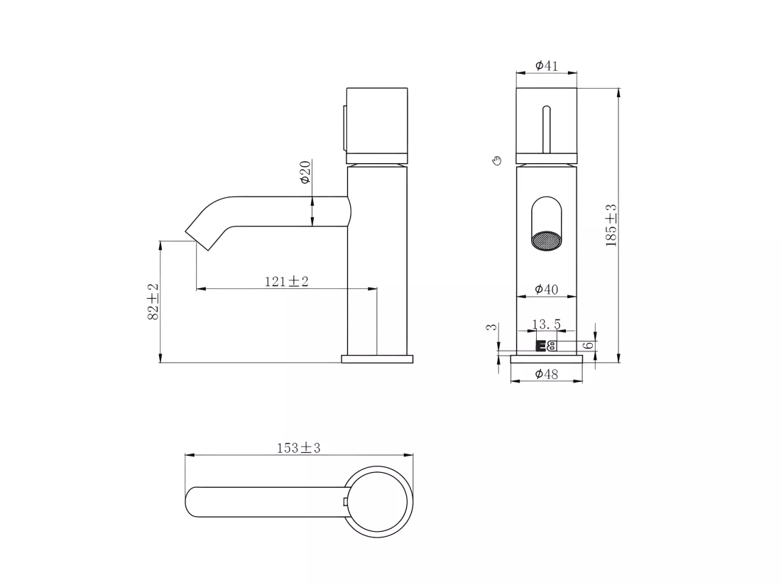 Manopola mitigeur lavabo bas cuivre brossé marbre - Essebagno