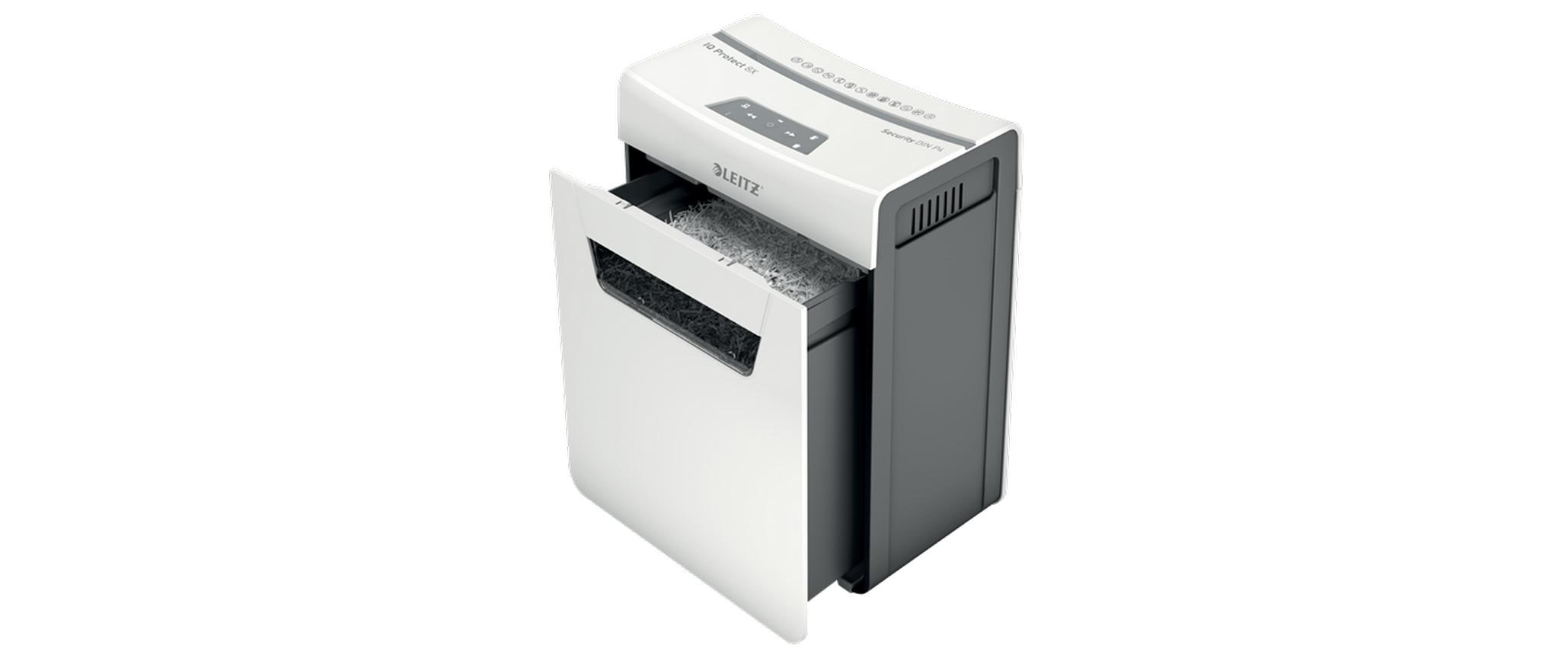 Aktenvernichter IQ Protect Premium 8X , P-4, 8 Blatt<br>Manueller Dokumentenvernichter mit Partikelschnitt für die sichere Vernichtung vertraulicher Unterlagen