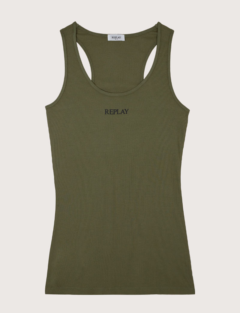 REPLAY TOP FEMME SLIM KAKI