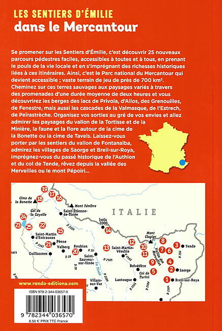 RANDO EDITIONS - SENTIERS EMILIE MERCANTOUR