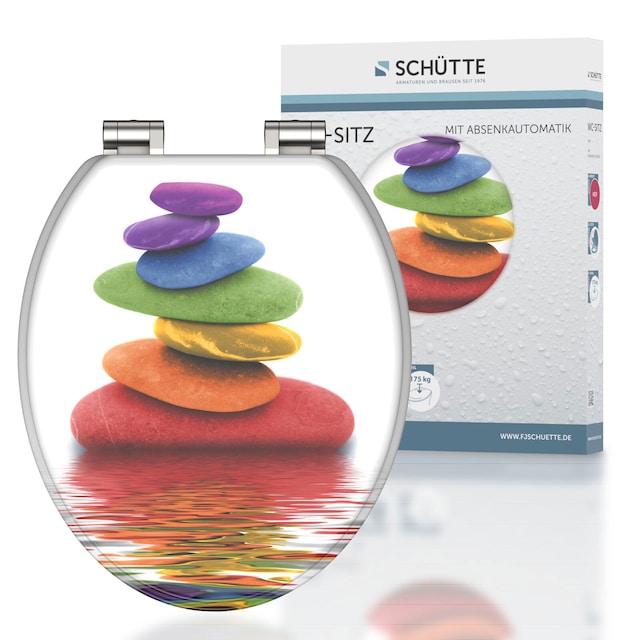 SCHÜTTE WC-Sitz Colorful Stones Absenkautomatik