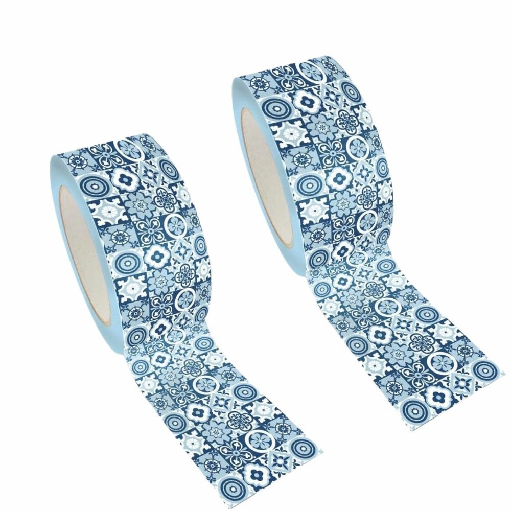 2 masking tapes xl bleu 4,8 cm x 8 m - carrelage