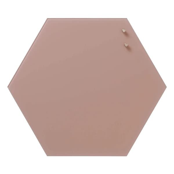 Magnetisk NAGA glastavle hexagon 42 cm rosa