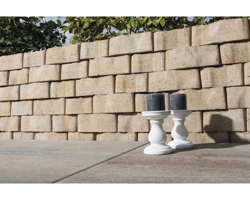 iBrixx Curve zandsteen wandblok 25 x 14/18 x 10 cm