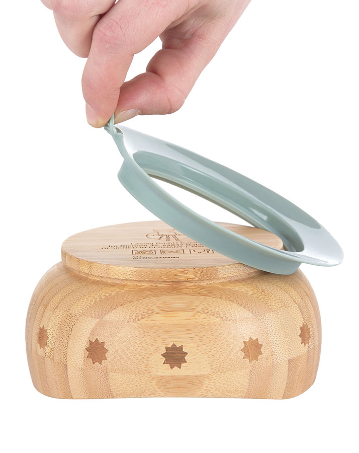 Bambus-Schale LITTLE CHUMS – MOUSE in natur/grau