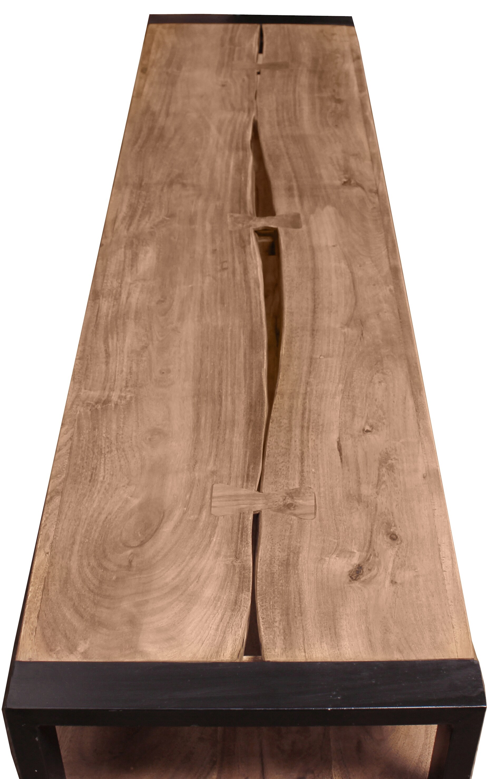Lowboard Natural Akazie Kommode Sideboard TV Fernseher Hifi Wohnzimmer Schrank