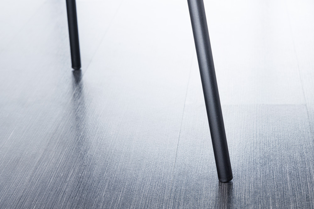 Design Stuhl VOGUE senfgelb Samt schwarze Metallbeine