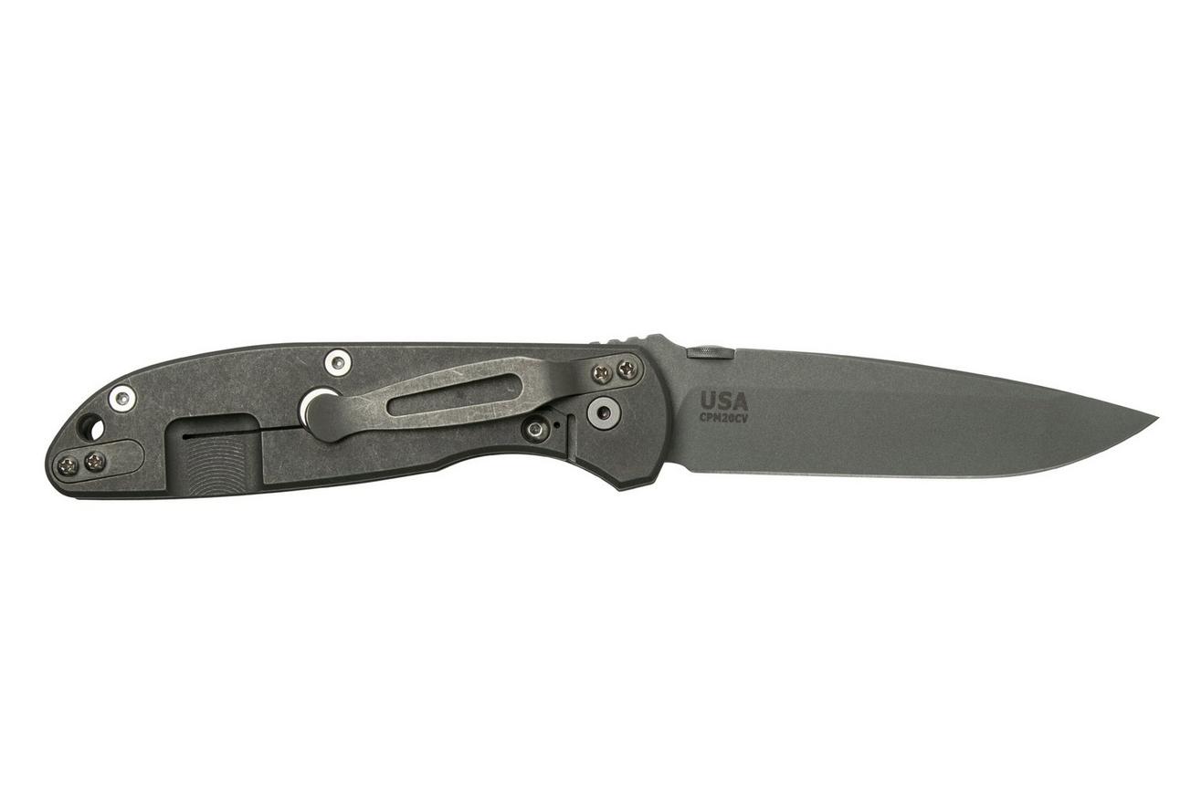 Rick Hinderer Firetac Spanto Acid Stonewash, Working Finish Grey Black G10, zakmes