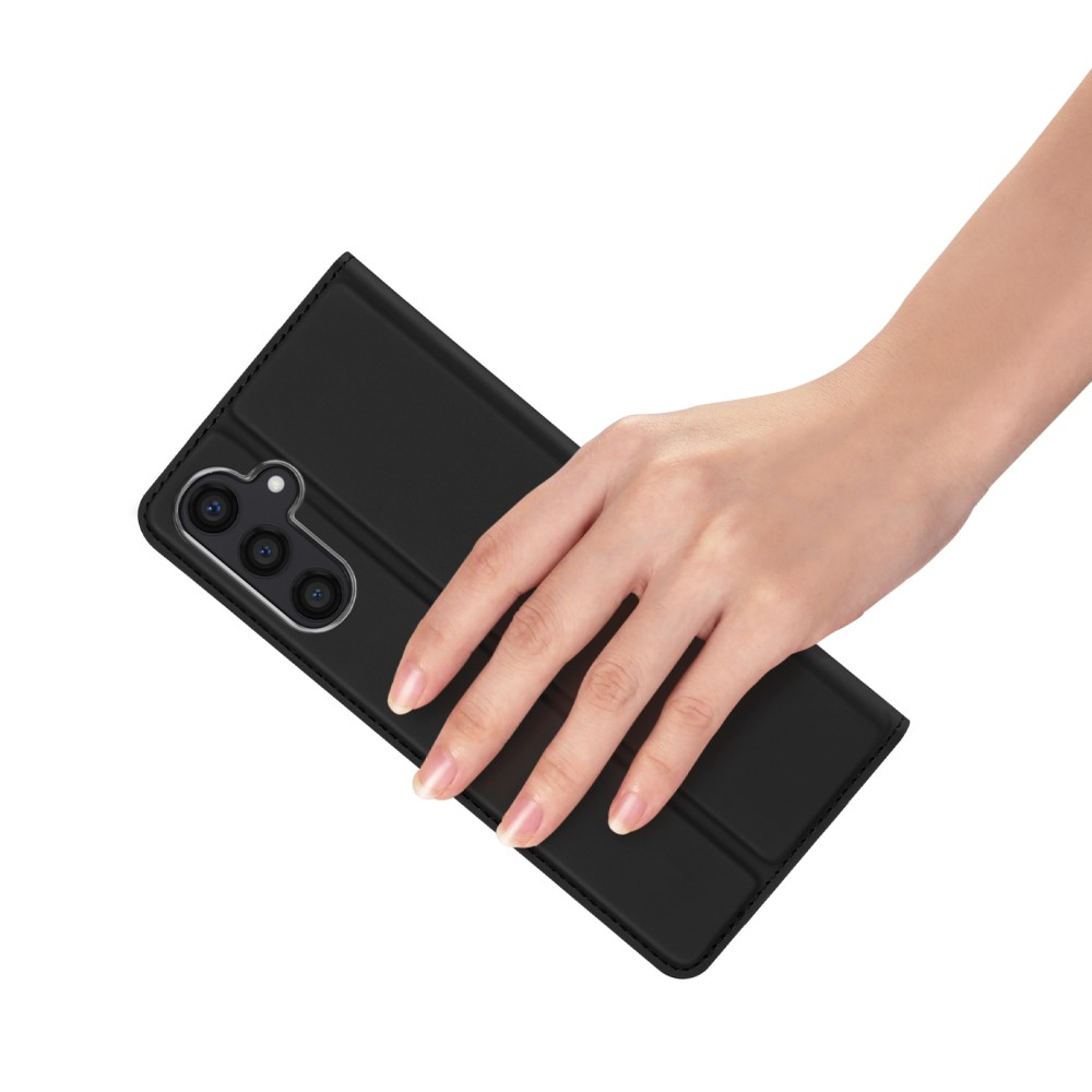 Samsung Galaxy S24 Flip Wallet Cover Leder Tasche - Schwarz