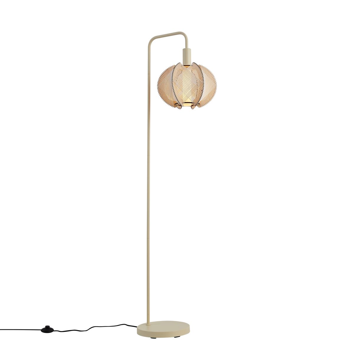 Japandi vloerlamp beige met kap - Gertie