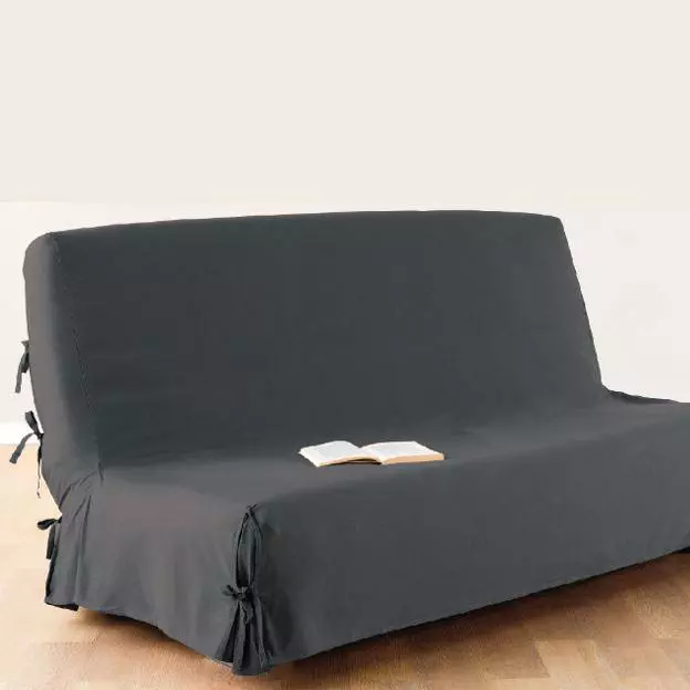 Housse de clic-clac coton (110 x 200 cm) Carmina Gris foncé