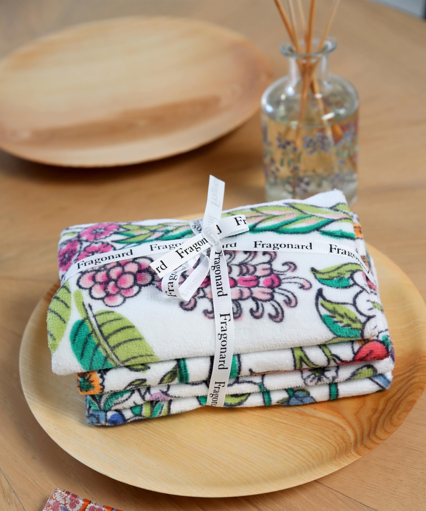 4 Serviettes Jolies Fleurs  100% Coton - 30 x 50cm