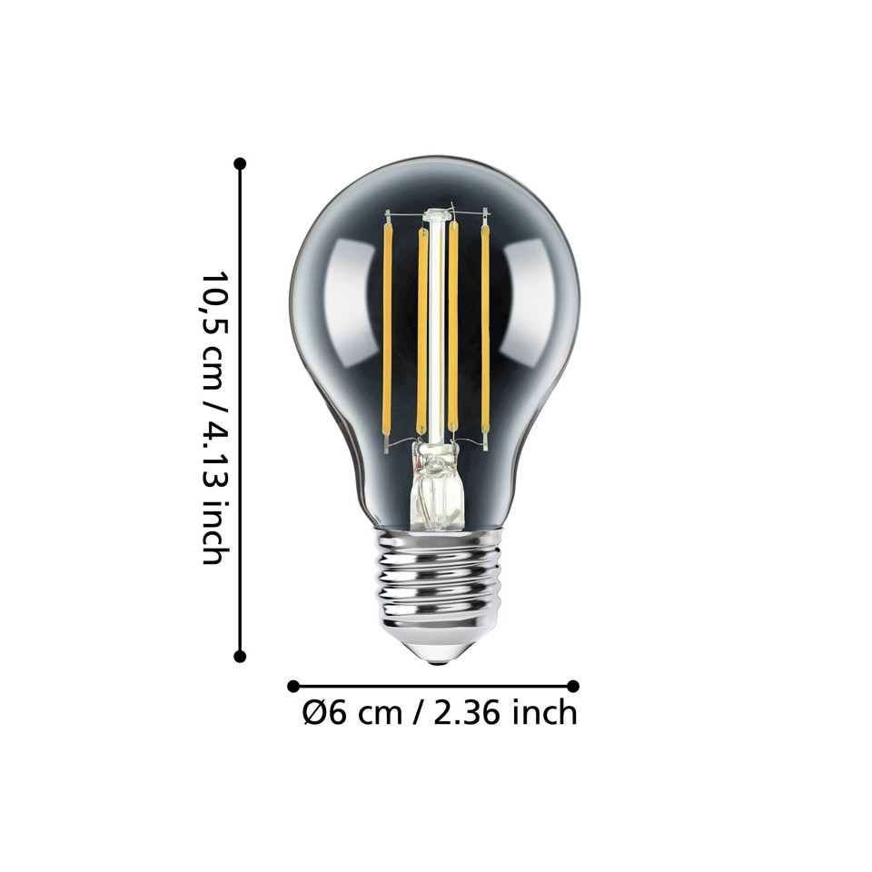 EGLO - Sæt 2x E27 A60, fjernbetjening - Hvid - Zigbee, Bluetooth