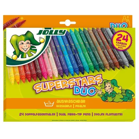 Jolly Superstar Filzstifte DUO, 24 Stück