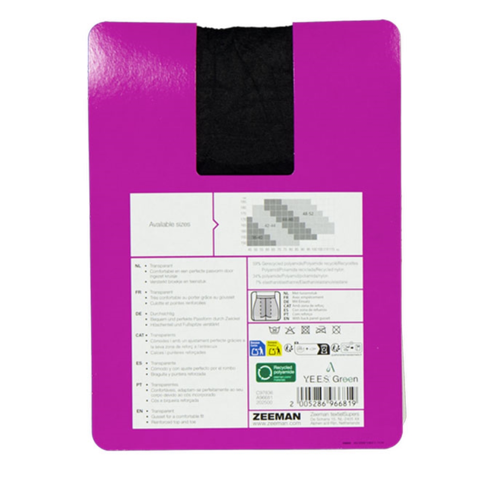 Lady fit Panty - Zwart