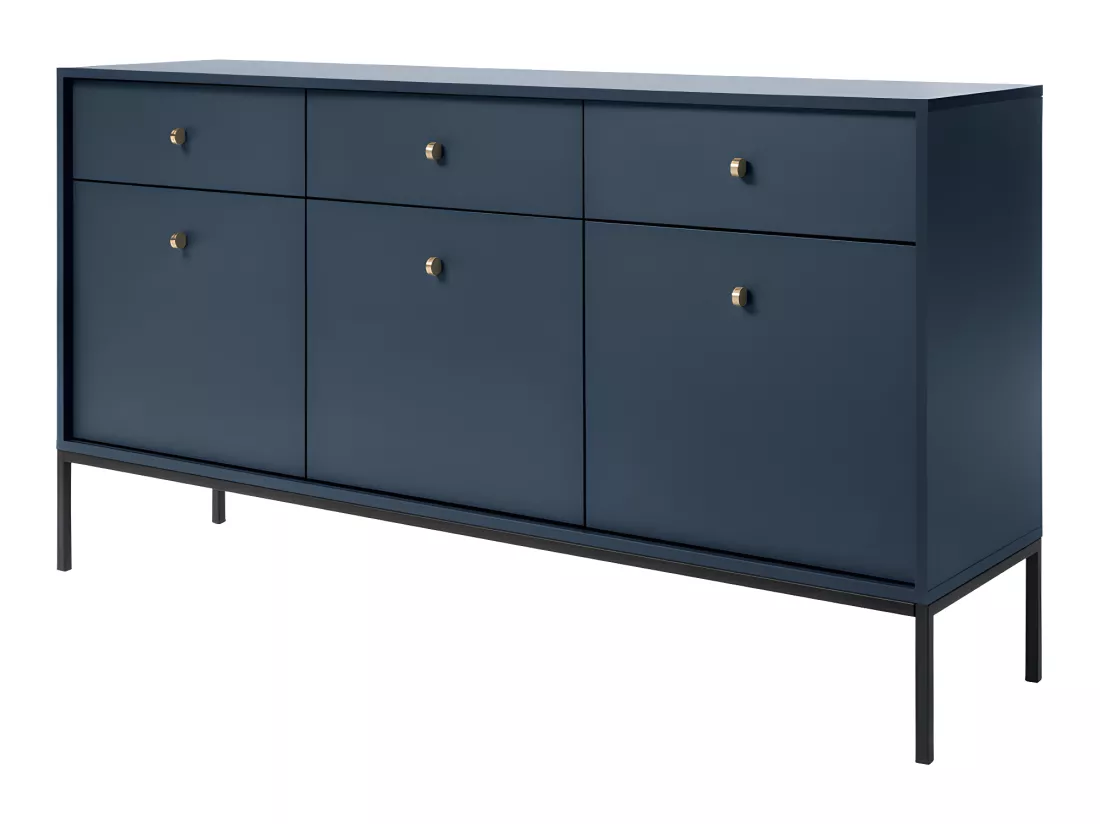 Ensemble buffet et meuble TV bleu - Séjour contemporain BOGDAN