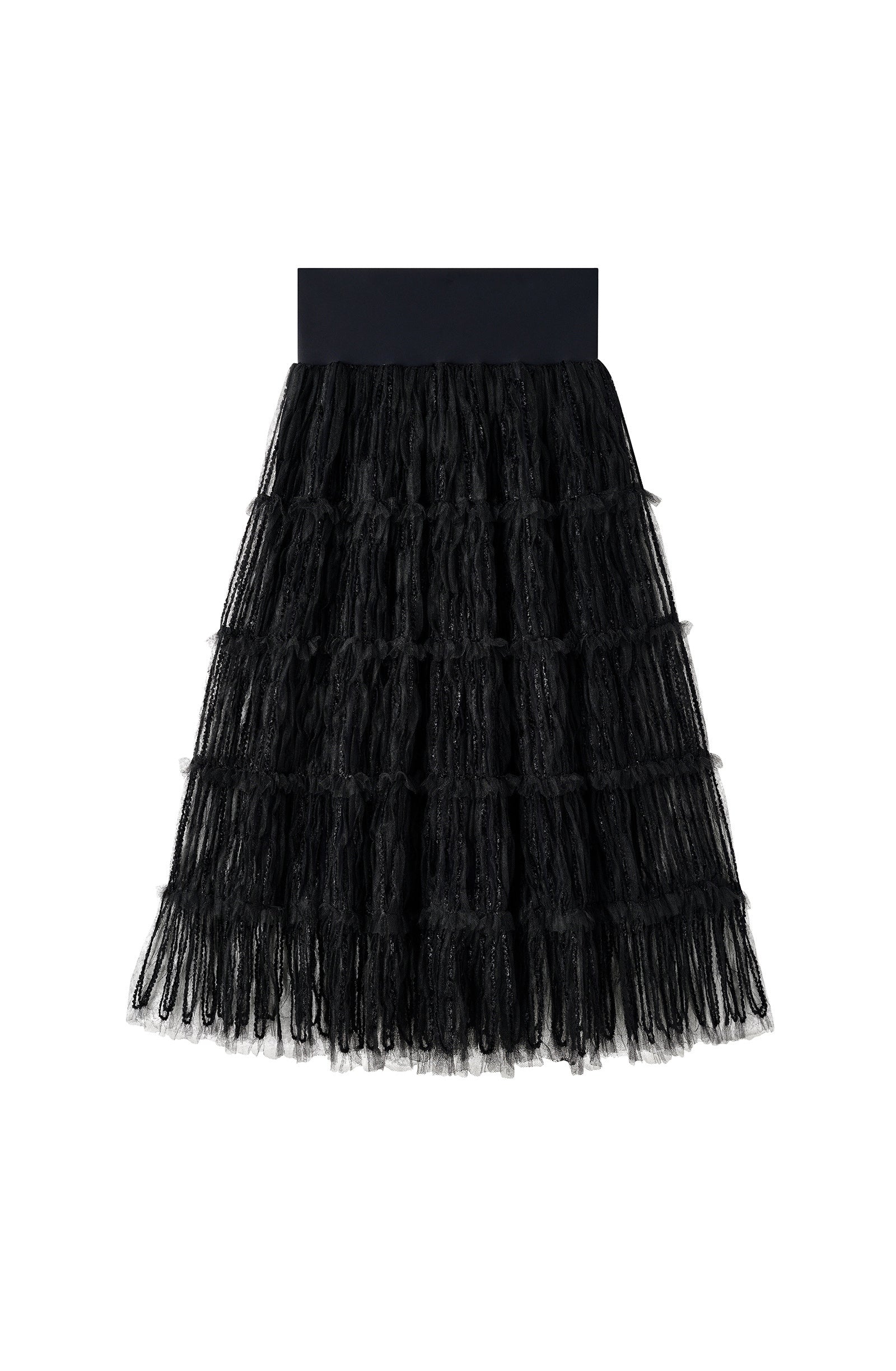 julicia Jupon en tulle et velours noir Noir