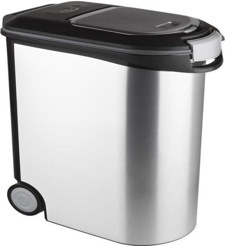 Curver Voedselcontainer Hond of Kat - 35L - 12KG - 28x49x42,5cm - Metallic