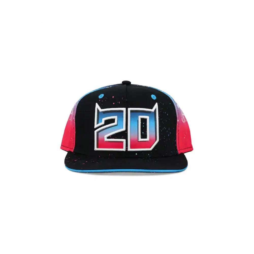 Fabio Quartararo - Casquette Le Mans FQ20 Noir / Turquoise / Rose