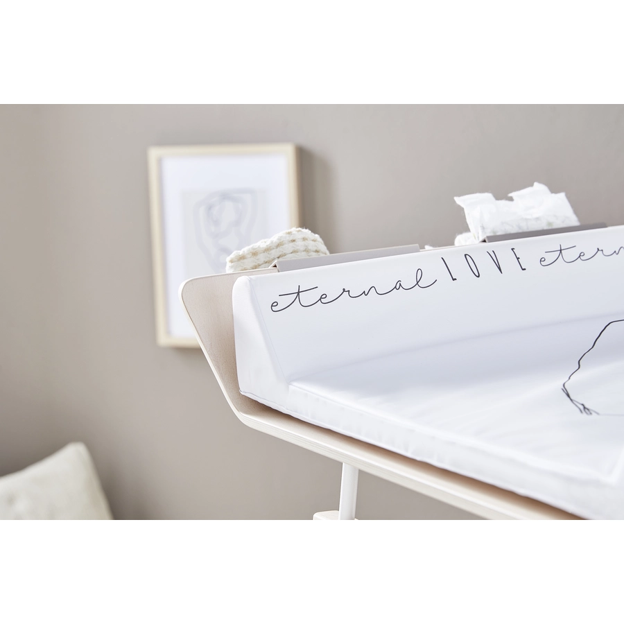 Rotho Wickelauflage Keil Motiv Line-Art Eternal Love 70 x 50 x 10 cm