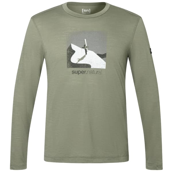 T-shirt randonnée SUPER.NATURAL ALMOST DONE LS TEA LEAF/VARIOUS