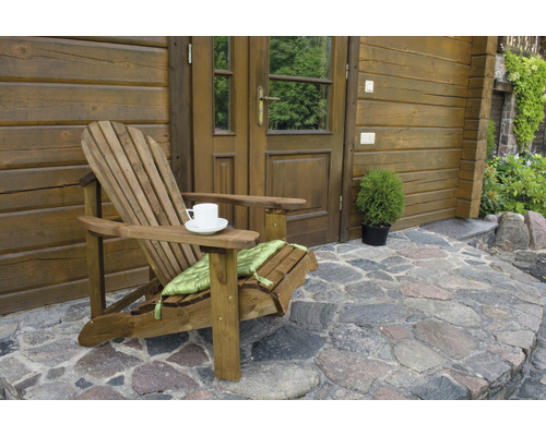 Ligstoel tuinstoel 72 x 92 x 92 cm bruin hout