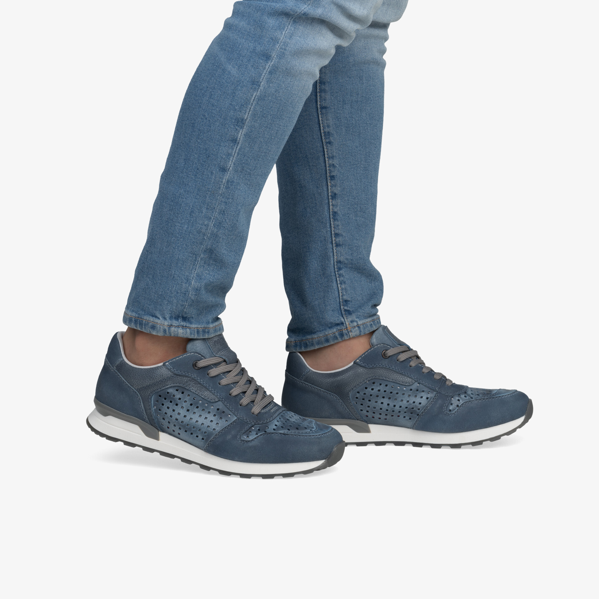 rieker Herren Schnürer blau