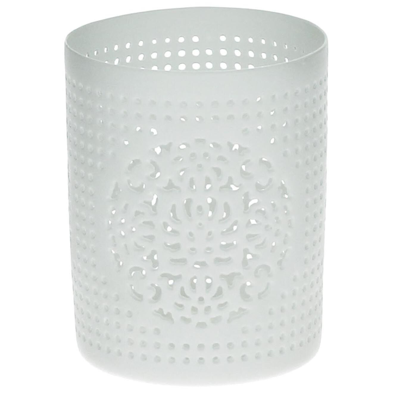 Pomax Photophore en Porcelaine Sweet blanc - D.7.5xH.9.2 cm