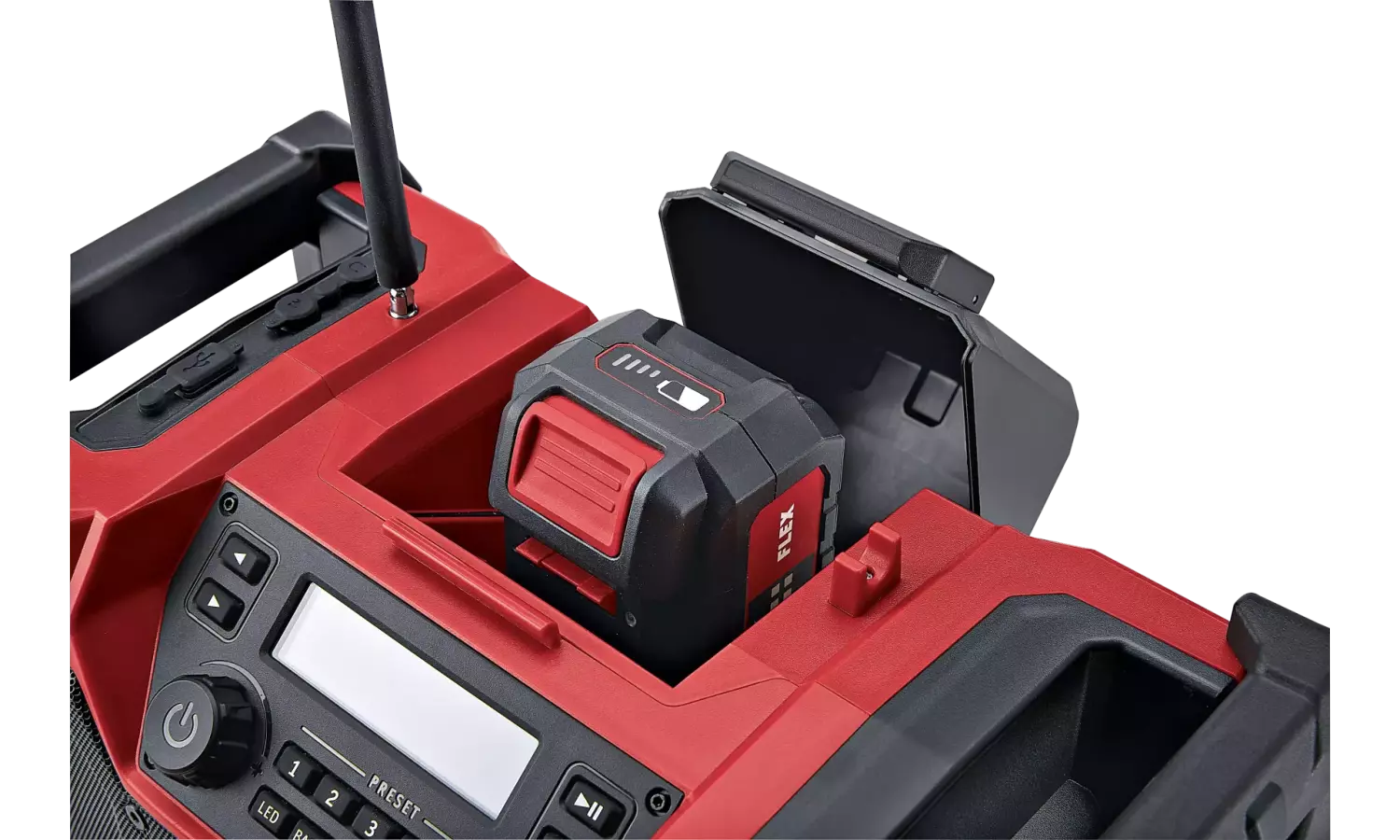 Flex RD 10.8/18.0/230 Li-ion Accu bouwplaats radio - digitaal - body - 10.8/18V