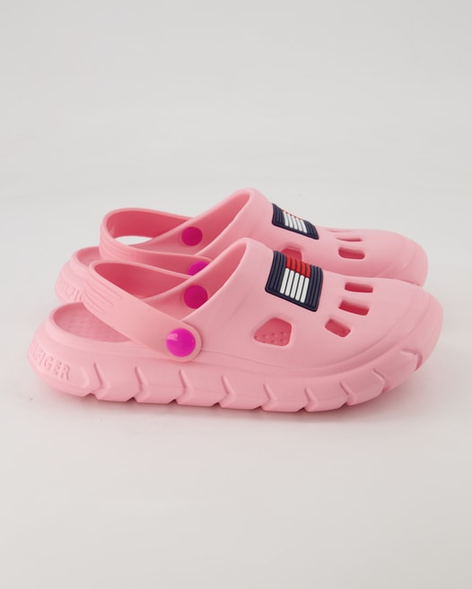 Tommy Hilfiger Flag Sandalen in Rosa