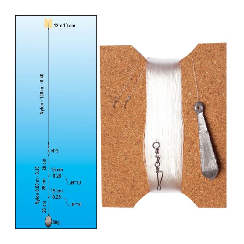 Bas De Ligne Flashmer Ligne Palangrotte Complete