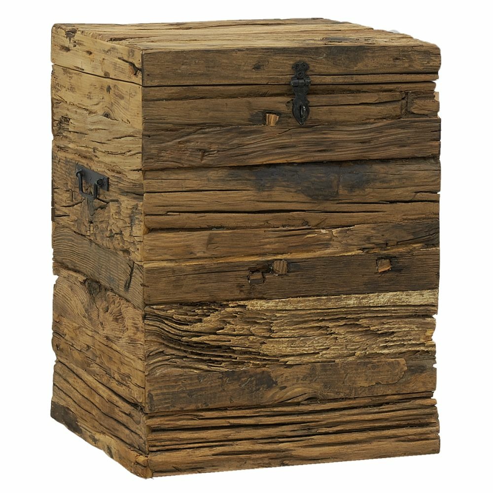 Coffre en bois massif recyclé petit modèle