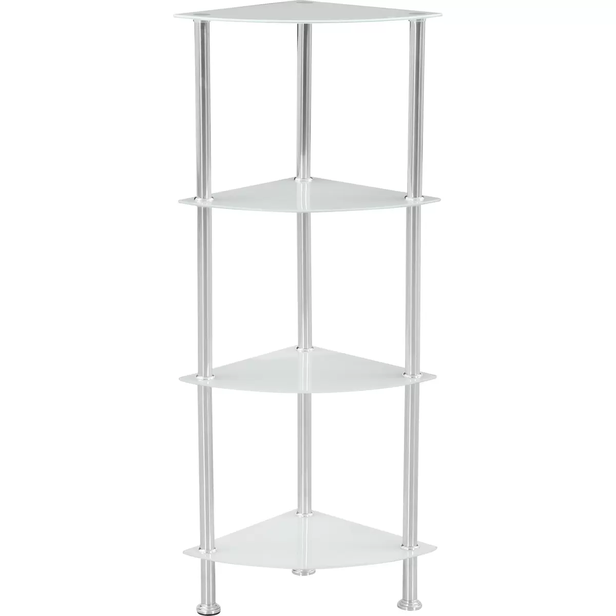 Eckregal Glare weiss,silber