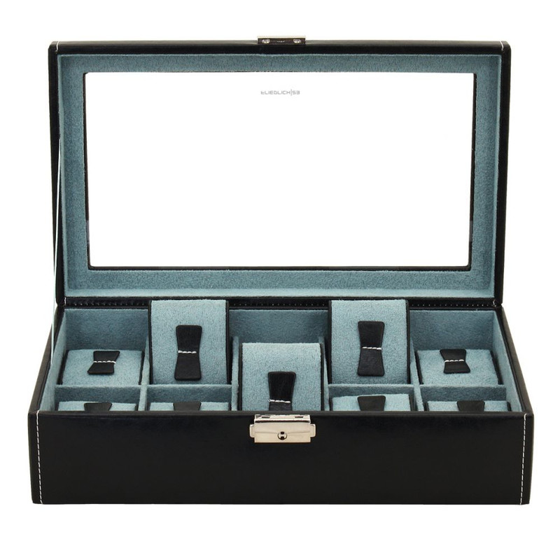 Ecrin 10 montres, James, noir, vitré