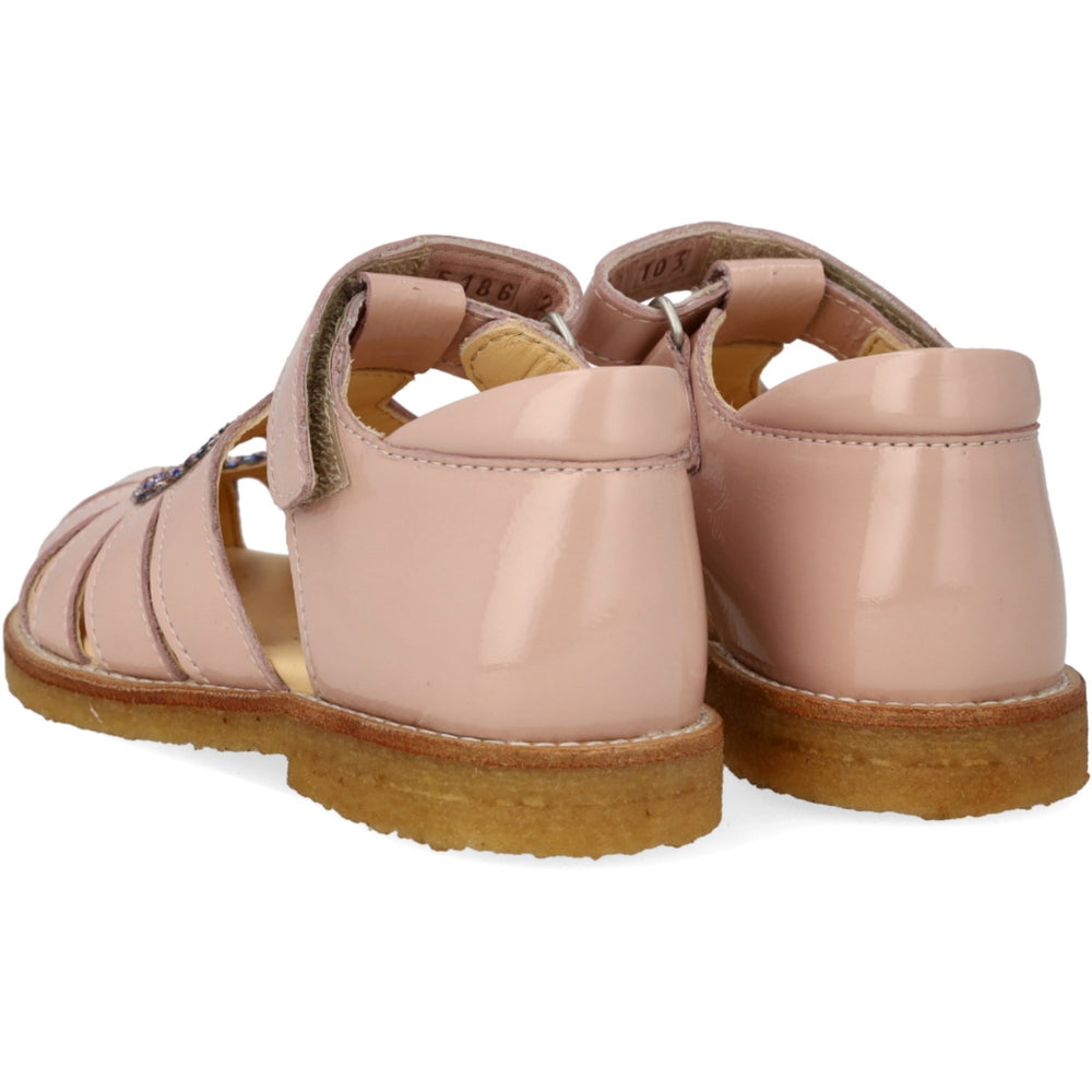 Køb Angulus Rosebud/Pastel Multi Glitter Hjertesandal Med Glitter Hjerte