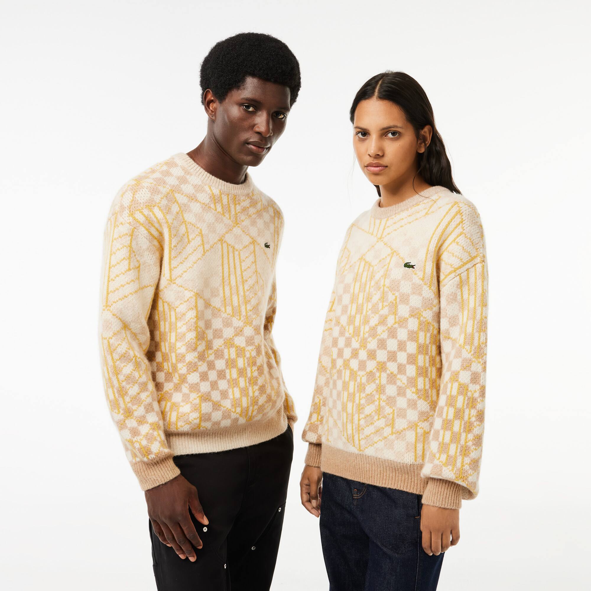 Monogramm-Alpaka-Pullover Pullover - Braun - Lacoste - Unisex