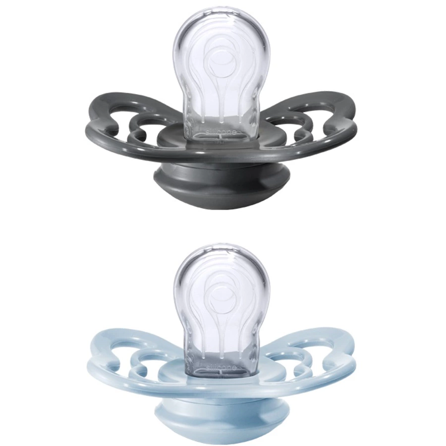 BIBS® Schnuller Supreme Baby BlueIron 6-36 Monate, 2 Stk.