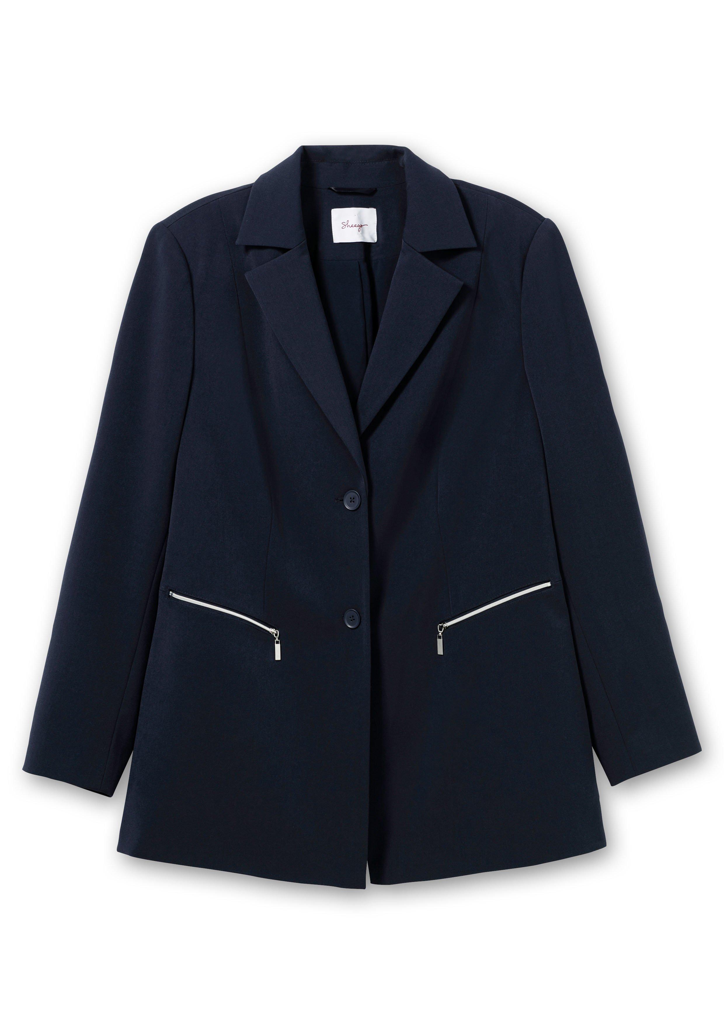 Blazer mit Reißverschluss-Taschen