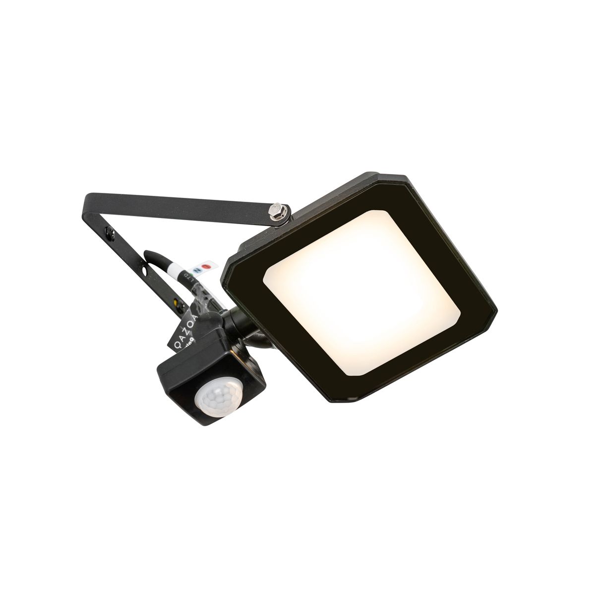Straler zwart 14,3 cm incl. LED IP44 met bewegingssensor - Levana